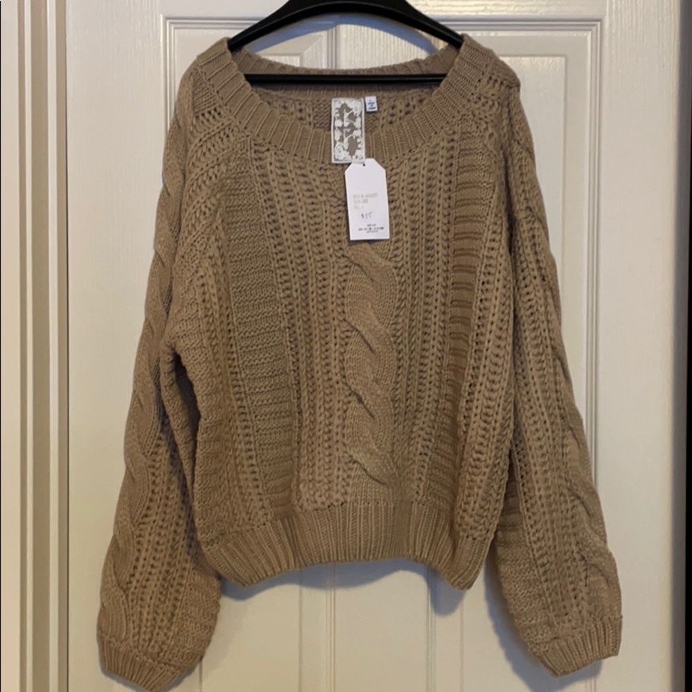 Sadie and Sage Taupe sweater